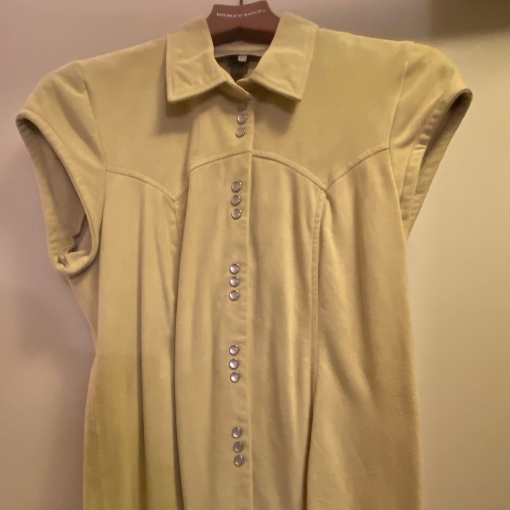 Double D Ranch light suede top and skirt